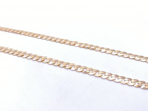 9ct Yellow Gold Flat Curb Chain 20 Inches