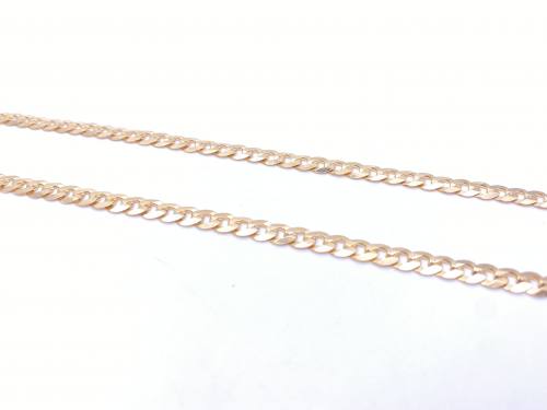 9ct Yellow Gold Curb Chain 18 Inches