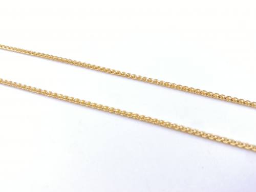18ct Yellow Gold Fine Curb Chain 20 Inches