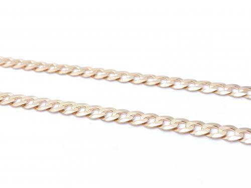 9ct Yellow Gold Flat Curb Chain 22 Inches