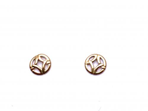 9ct Yellow Gold Celtic Design Earrings