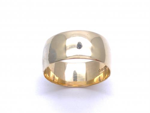 9ct Yellow Gold Plain Wedding Ring 9mm