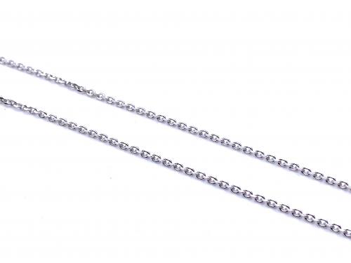 9ct White Gold Cable Chain 20 Inch