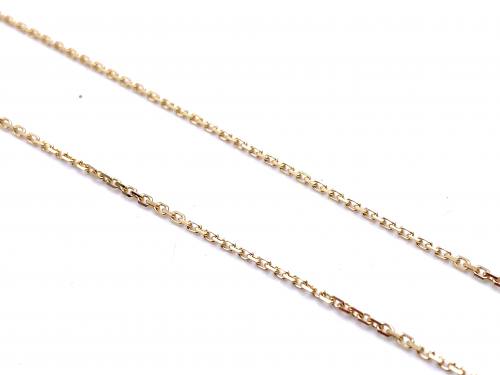 9ct Yellow Gold Fine Cable Chain 20 Inch