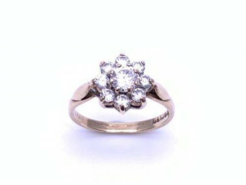 9ct CZ Cluster Ring