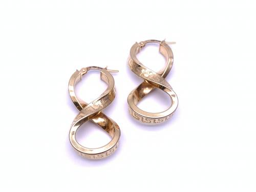 9ct Yellow Gold Spiral Hoop Earrings