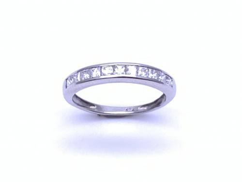 9ct White Gold CZ Eternity Ring