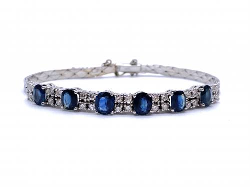 14ct Sapphire & Diamond Bracelet