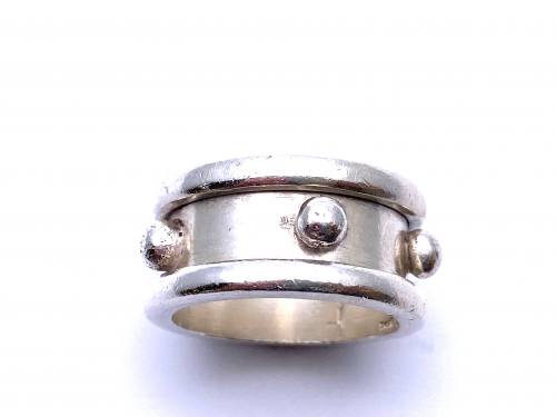 Silver Large Chunky Bobble Band Ring