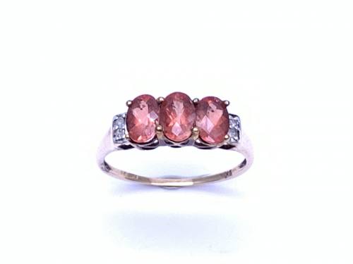 9ct Andalusite & Diamond Ring