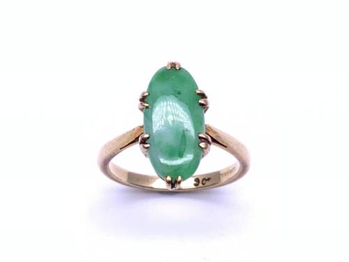 9ct Green Jade Solitaire Ring