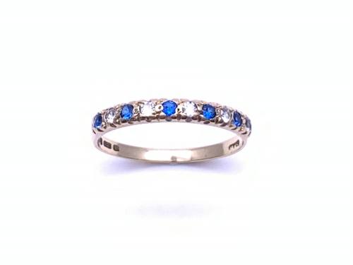 9ct Blue & White CZ Eternity Ring