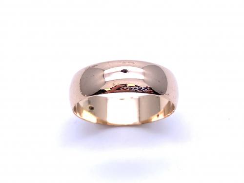 14ct Rose Gold Wedding Ring 6.5mm