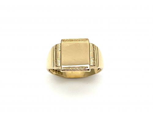 18ct Yellow Gold Square Signet Ring