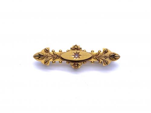 Diamond Bar Brooch