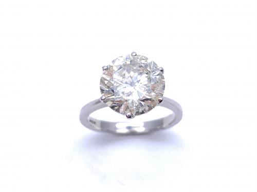 18ct White Gold Diamond Solitaire Ring 5.02ct