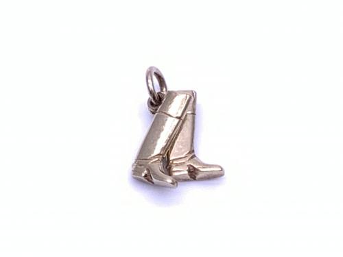 9ct Yellow Gold Riding Boots Charm