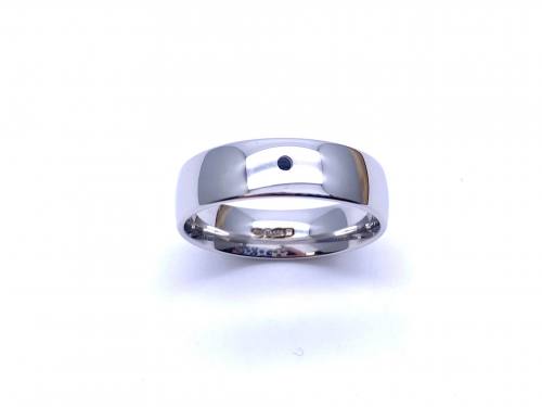 Platinum Slight Court Wedding Ring 6mm