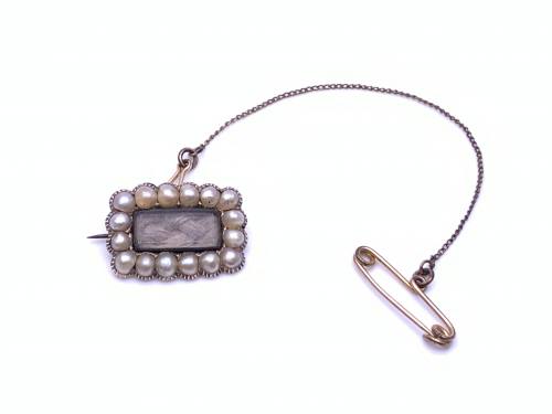 Mourning Pearl Brooch