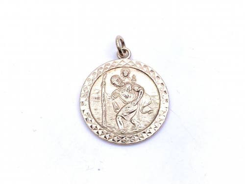 9ct Yellow Gold St. Christopher Pendant
