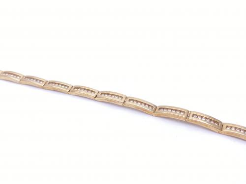 9ct Yellow Gold Diamond Bracelet 1.00ct