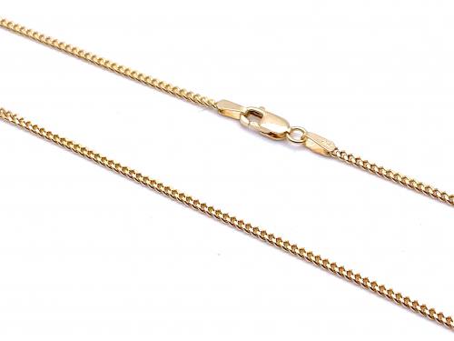 9ct Yellow Gold Close Curb Chain 26 Inch