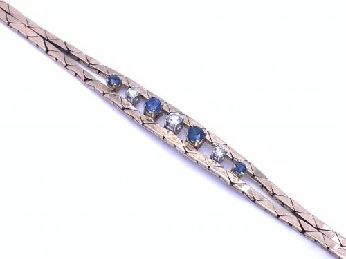 9ct Sapphire & Diamond Bracelet