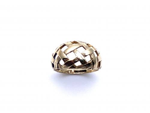 9ct Yellow Gold Plaited Design Ring