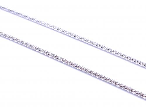 Silver Korean/Popcorn Chain 18 Inch