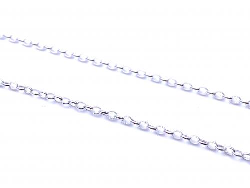 Silver Oval Belcher Chain 18 Inch