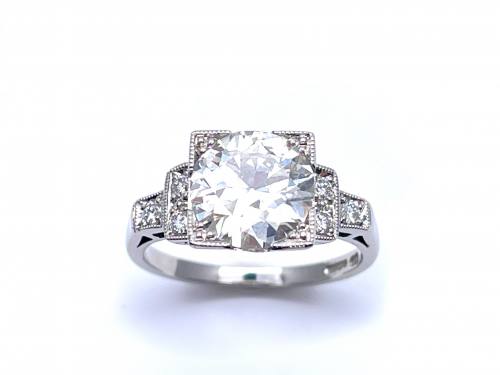 Platinum Diamond Solitaire Ring 2.52ct