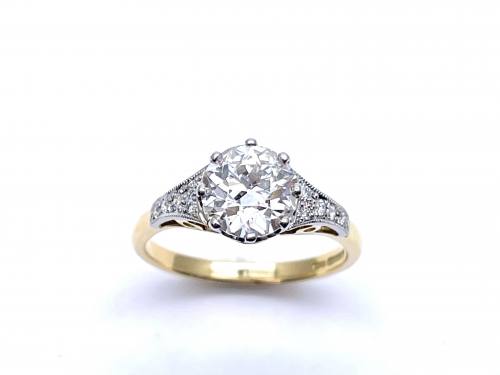18ct Old Cut Diamond Solitaire Ring 1.49ct