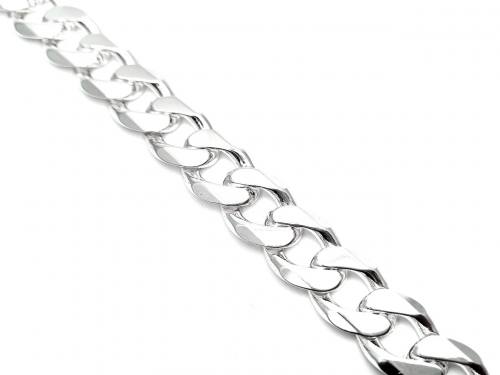 Silver Heavy Curb Bracelet