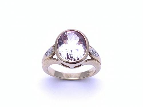 9ct Mystic Topaz & Diamond Ring
