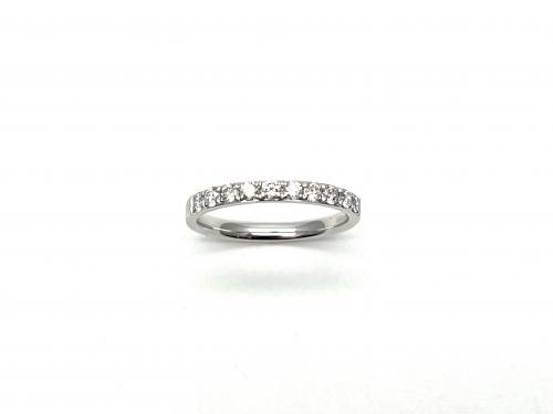 Platinum Diamond Claw Set Eternity Ring 0.50ct