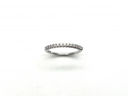 Platinum Diamond Claw Set Eternity Ring 0.20ct