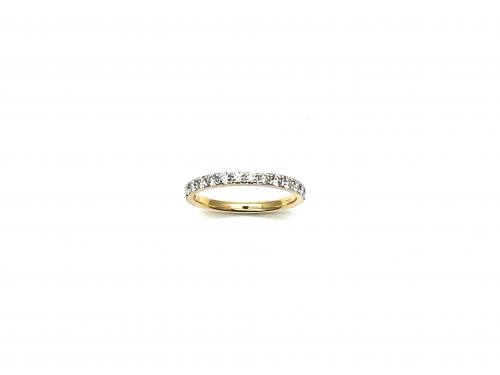 18ct Yellow Gold Diamond Claw Set Eternity Ring