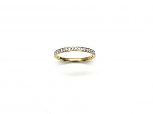 18ct Yellow Gold Diamond Claw Set Eternity Ring