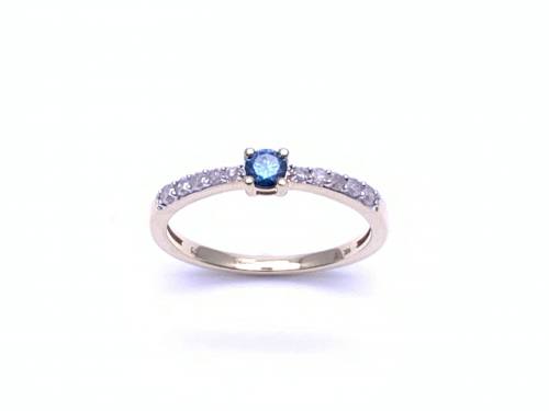 9ct Blue & White Diamond Ring