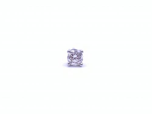 18ct White Gold Diamond Stud Earring