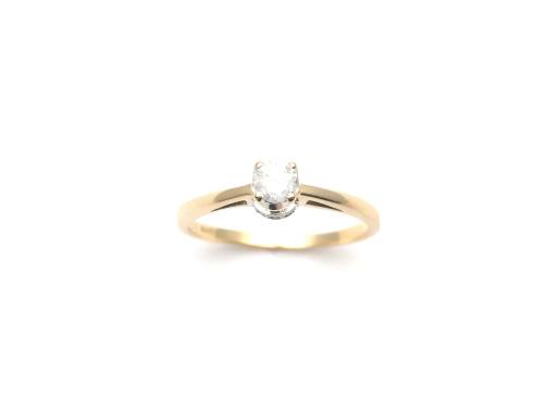 9ct Yellow Gold Diamond Solitaire Ring