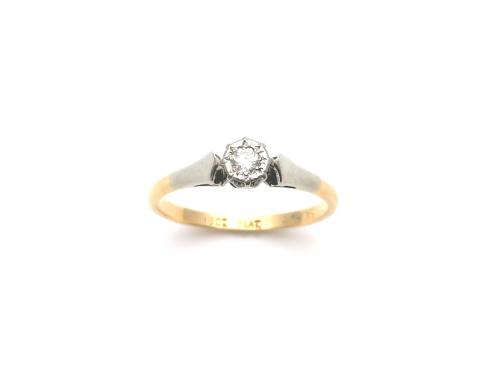 18ct & Platinum Diamond Solitaire Ring