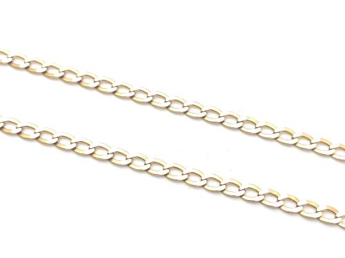 9ct Yellow Gold Curb Chain 16 inch