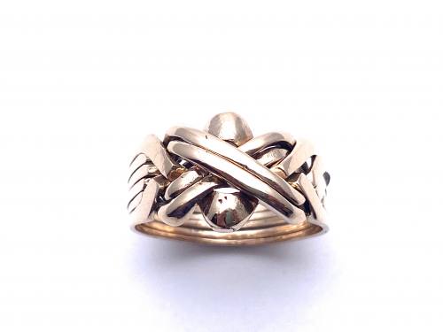 9ct Rose Gold 6 Band Puzzle Ring