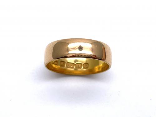 An Old 22ct Yellow Gold Plain Wedding Ring