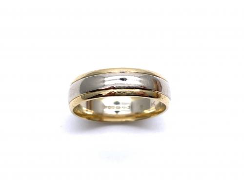 18ct Yellow & White Gold Wedding Ring