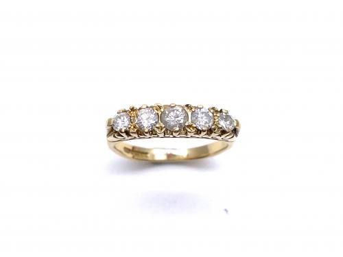 18ct Yellow Gold Diamond 5 Stone Ring