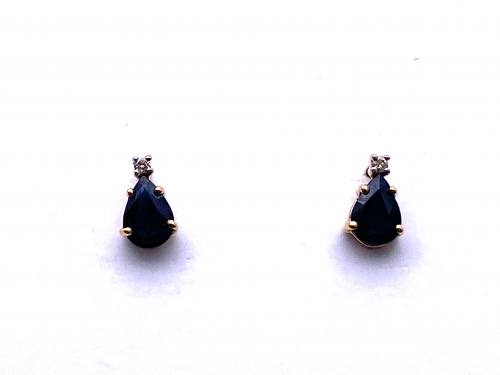 18ct Sapphire & Diamond Stud Earrings