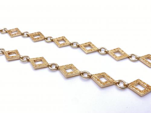 9ct Yellow Gold Fancy Chain 16 Inches