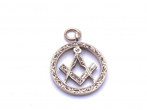 Victorian 9ct Masonic Pendant Birmingham 1896